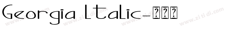 Georgia ltalic字体转换